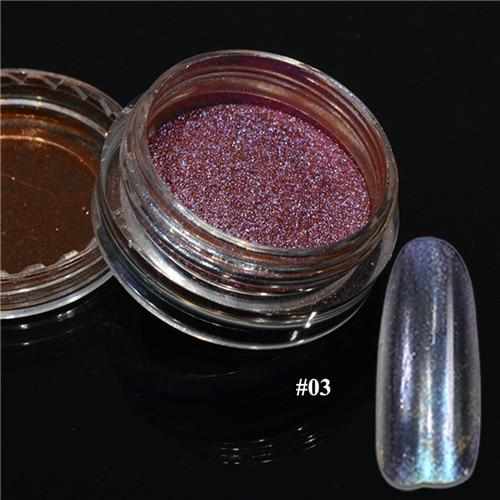 1pcs Silver Mirror Magic Pigment Powder Manicure Dust Shiny Gel Polish Nail Art Glitter Chrome Powder Flake Decorations BE04S-1