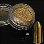 1pcs Silver Mirror Magic Pigment Powder Manicure Dust Shiny Gel Polish Nail Art Glitter Chrome Powder Flake Decorations BE04S-1