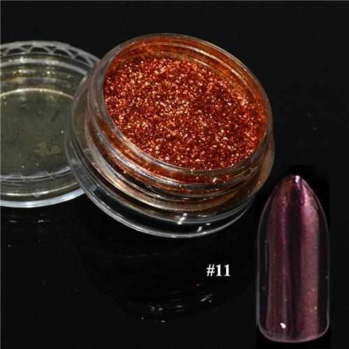 1pcs Silver Mirror Magic Pigment Powder Manicure Dust Shiny Gel Polish Nail Art Glitter Chrome Powder Flake Decorations BE04S-1