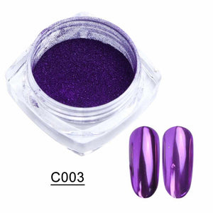 1box Mirror Glitter Powder Nail Art Chrome Pigment Pearl Polishing Rubbing Nail Dust Manicure Decorations Dip Powder LAC/ASX-1