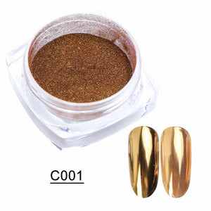 1box Mirror Glitter Powder Nail Art Chrome Pigment Pearl Polishing Rubbing Nail Dust Manicure Decorations Dip Powder LAC/ASX-1