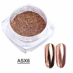 1box Mirror Glitter Powder Nail Art Chrome Pigment Pearl Polishing Rubbing Nail Dust Manicure Decorations Dip Powder LAC/ASX-1