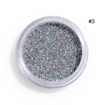 1 Box Holographic Nail Glitter Powder Pigment Chrome Shining Silver Nail Dust for Nail Tips Nail Art Decoration Pigment