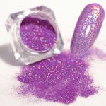 1 Box Holographic Nail Glitter Powder Pigment Chrome Shining Silver Nail Dust for Nail Tips Nail Art Decoration Pigment