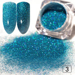 1 Box Holographic Nail Glitter Powder Pigment Chrome Shining Silver Nail Dust for Nail Tips Nail Art Decoration Pigment