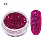 1 Box Holographic Nail Glitter Powder Pigment Chrome Shining Silver Nail Dust for Nail Tips Nail Art Decoration Pigment