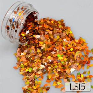 1 Bottle Laser Silver Nail Glitter Sequins Dust Mixed Rhombus Shape Tips DIY Charm Polish Flakes Decorations Manicure SALS01-16