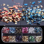 1pcs Aluminum Flakes Sequins Nail Glitter Powder Irregular Mirror Chrome Pigment Paillette Foil Manicure Nail Art Decor JI950