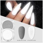 Gray White Magic Color Nail Polish Reflective Powder Super Bright Bundi Powder Glitter Powder Pigment Shiny Dust