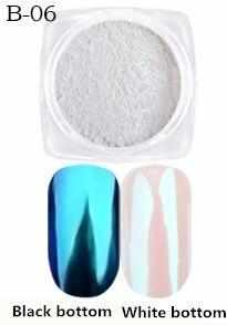 1 box Pearl Shell Chameleon Mirror Nail Powder Glitters DIY Shell Nail Art Chrome Pigment Dust Manicure Decoration