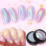 0.5g/Box Top-grad Holographic Nail Powder Glitters Holo Laser Rainbow Nail Powder Chrome Dust Manicure Nail Art Decorations