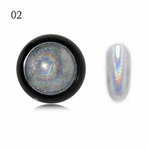 0.5g/Box Top-grad Holographic Nail Powder Glitters Holo Laser Rainbow Nail Powder Chrome Dust Manicure Nail Art Decorations