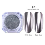 1 Box Mirror Nail Powder Rose Gold Champagne Silver Gold Chrome Nail Art Glitter Pigment Dust Manicure Nail Art Decoration