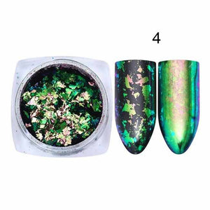 BORN PRETTY Chameleon Irregular Nail Sequins Starry Foils Colorful Glitter 3D Holographic Magic Effect Nail Flakes UV Nail Gel