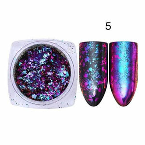 BORN PRETTY Chameleon Irregular Nail Sequins Starry Foils Colorful Glitter 3D Holographic Magic Effect Nail Flakes UV Nail Gel