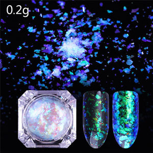 BORN PRETTY Chameleon Irregular Nail Sequins Starry Foils Colorful Glitter 3D Holographic Magic Effect Nail Flakes UV Nail Gel