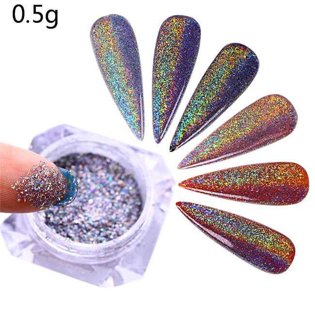 BORN PRETTY Chameleon Irregular Nail Sequins Starry Foils Colorful Glitter 3D Holographic Magic Effect Nail Flakes UV Nail Gel