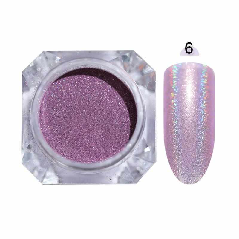 1g Holographic Nail Powder Glitter Laser Holo Shimmer Nail Art Decorations Manicure Shining Chrome Pigment