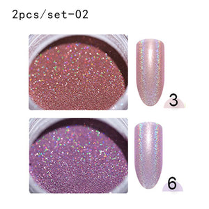 1g Holographic Nail Powder Glitter Laser Holo Shimmer Nail Art Decorations Manicure Shining Chrome Pigment