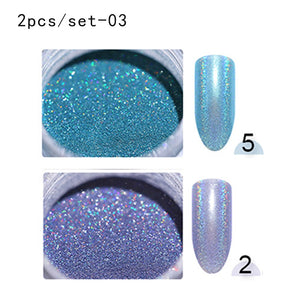 1g Holographic Nail Powder Glitter Laser Holo Shimmer Nail Art Decorations Manicure Shining Chrome Pigment