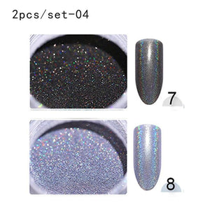 1g Holographic Nail Powder Glitter Laser Holo Shimmer Nail Art Decorations Manicure Shining Chrome Pigment