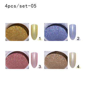 1g Holographic Nail Powder Glitter Laser Holo Shimmer Nail Art Decorations Manicure Shining Chrome Pigment