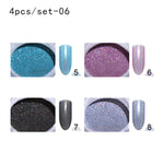 1g Holographic Nail Powder Glitter Laser Holo Shimmer Nail Art Decorations Manicure Shining Chrome Pigment