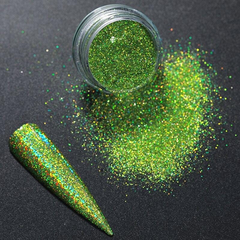 1g Holographic Nail Powder Glitter Laser Holo Shimmer Nail Art Decorations Manicure Shining Chrome Pigment