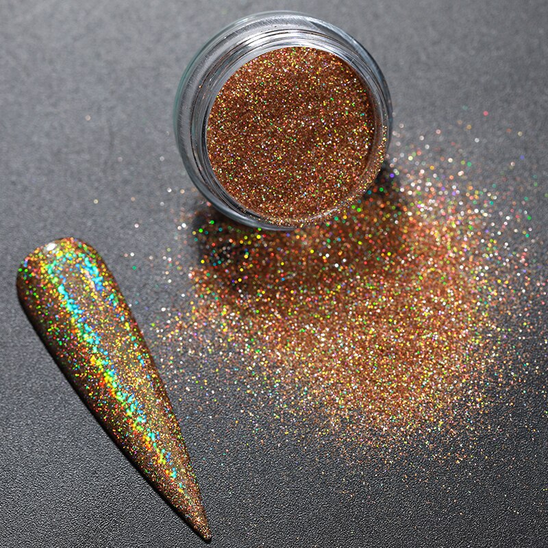 1g Holographic Nail Powder Glitter Laser Holo Shimmer Nail Art Decorations Manicure Shining Chrome Pigment