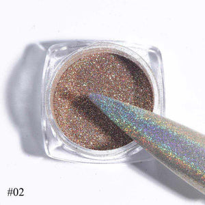 Gradient Laser Mirror Glitter Powder Holographic Sequins Nail Art Chrome Pigment Sparkly Paillette Manicure Decoration JI1028