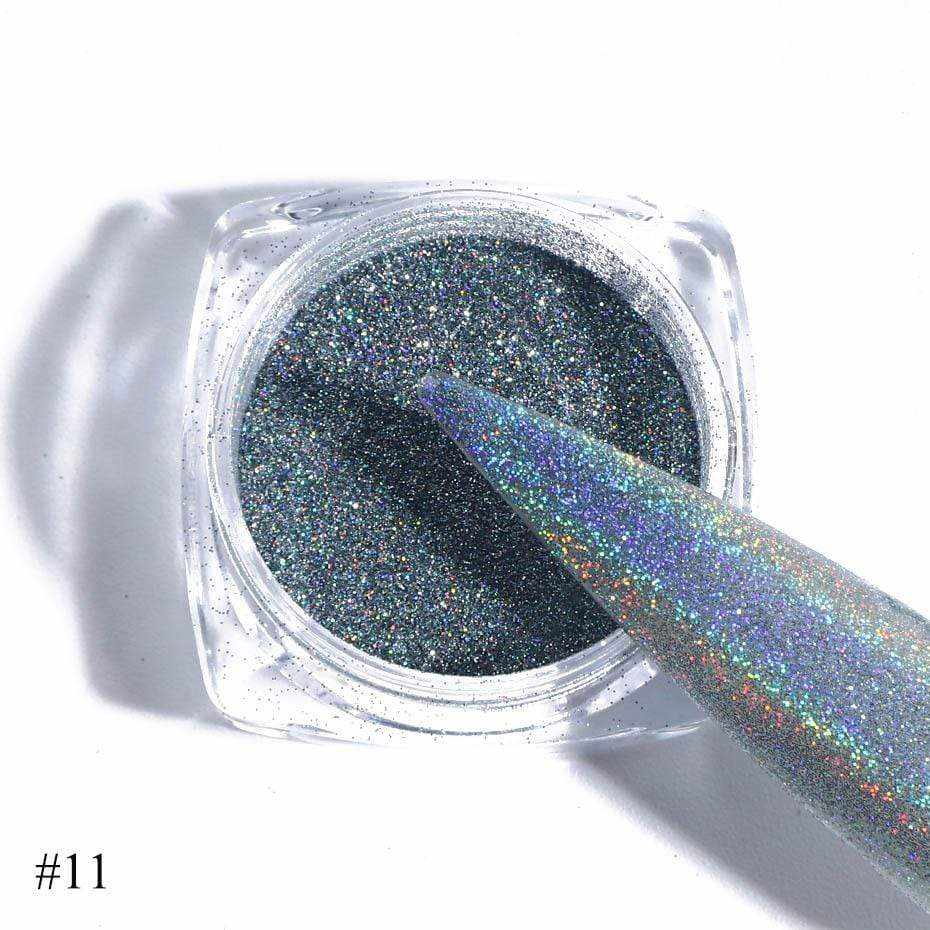 Gradient Laser Mirror Glitter Powder Holographic Sequins Nail Art Chrome Pigment Sparkly Paillette Manicure Decoration JI1028