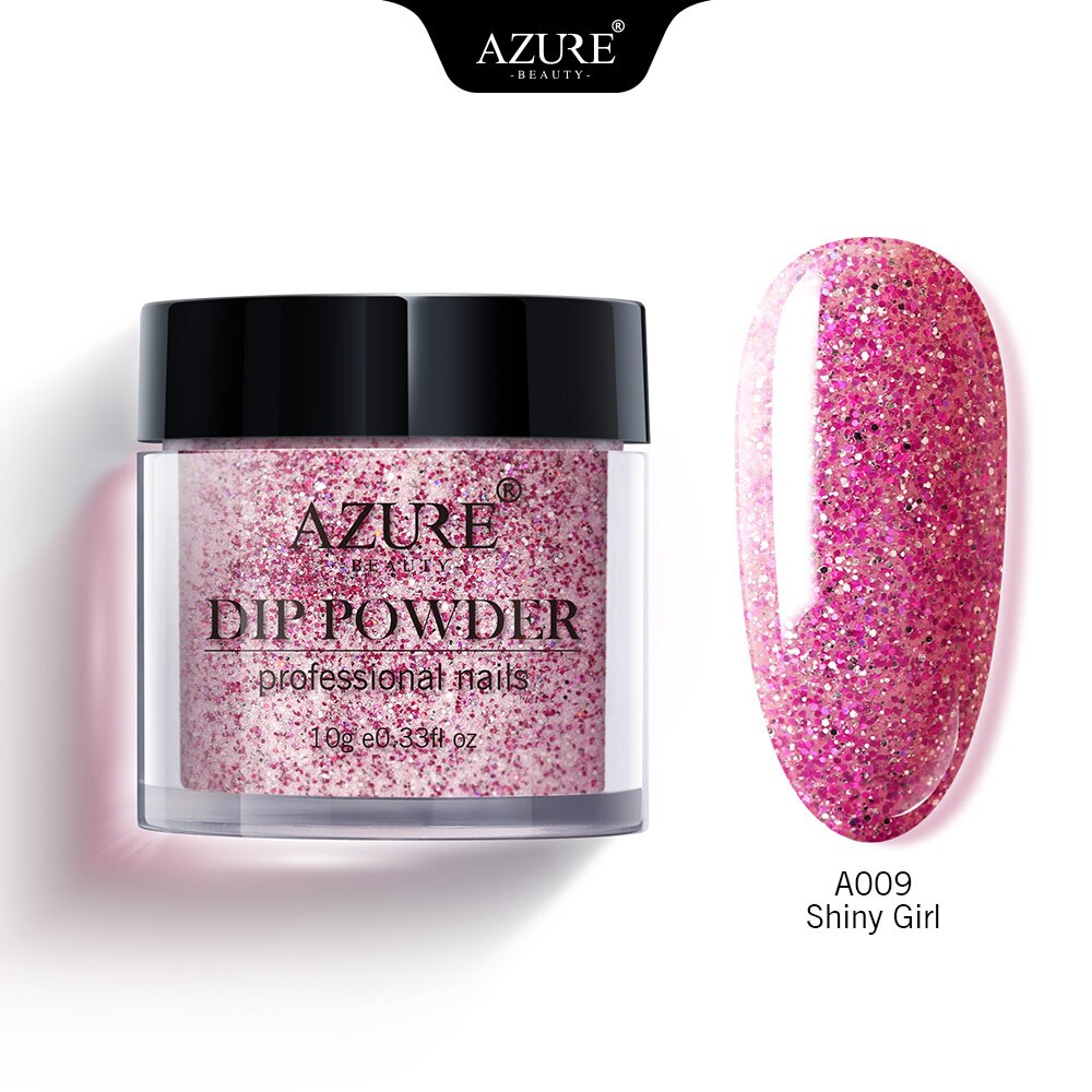 AZURE BEAUTY Holographic Glitter Dipping Powder Nail Art Gradient Color Sparkly Dip Powder Shiny Glitter Dip System Powder