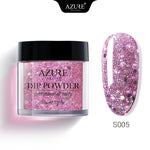 AZURE BEAUTY Holographic Glitter Dipping Powder Nail Art Gradient Color Sparkly Dip Powder Shiny Glitter Dip System Powder