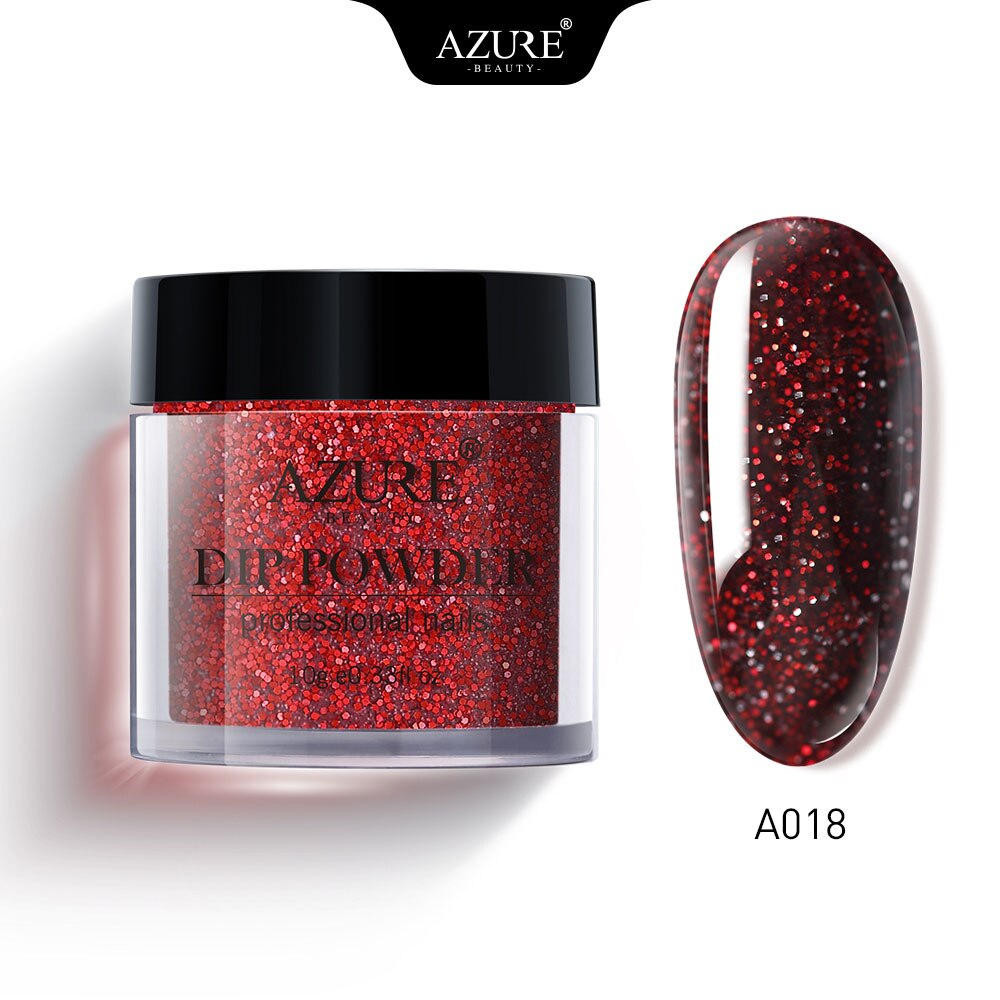 AZURE BEAUTY Holographic Glitter Dipping Powder Nail Art Gradient Color Sparkly Dip Powder Shiny Glitter Dip System Powder