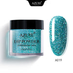 AZURE BEAUTY Holographic Glitter Dipping Powder Nail Art Gradient Color Sparkly Dip Powder Shiny Glitter Dip System Powder