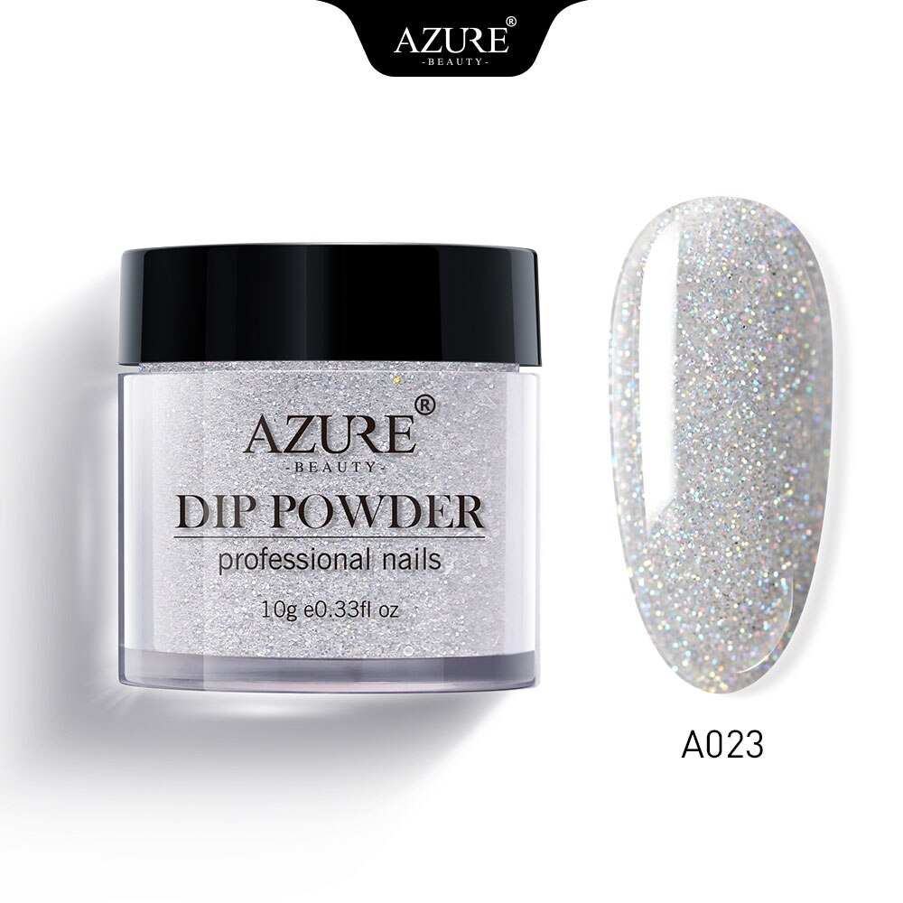 AZURE BEAUTY Holographic Glitter Dipping Powder Nail Art Gradient Color Sparkly Dip Powder Shiny Glitter Dip System Powder