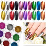 0.5g Mirror Nail Glitter Powder Magic Mirror Powder Pigment Dust Holographic Nail Art UV Gel Polishing Decorations Manicure