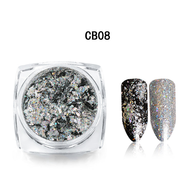 0.5g Mirror Nail Glitter Powder Magic Mirror Powder Pigment Dust Holographic Nail Art UV Gel Polishing Decorations Manicure