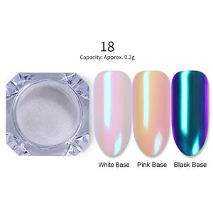 1 Box Mirror Glitter Nail Polish Chrome Pigment Powder DIY Salon Holographic Powder Neon Nail Art Decoration Manicure Decoration