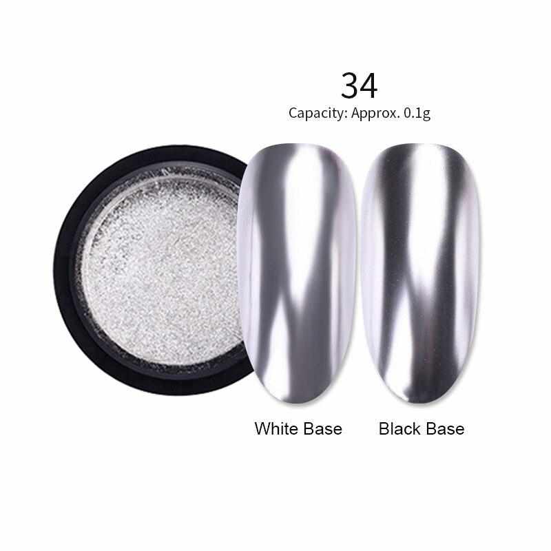 1 Box Mirror Glitter Nail Polish Chrome Pigment Powder DIY Salon Holographic Powder Neon Nail Art Decoration Manicure Decoration