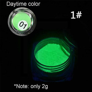 1 Box Neon Phosphor Powder Nail Glitter Powder 10 Colors Dust Luminous Pigment Fluorescent Powder Nail Glitters Glow in the Dark