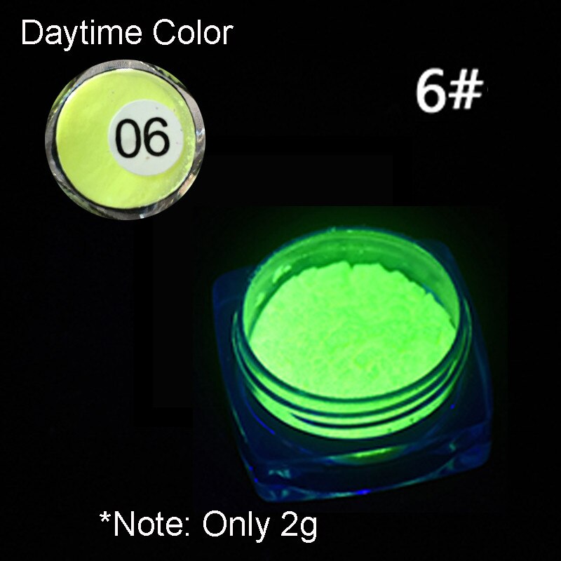 1 Box Neon Phosphor Powder Nail Glitter Powder 10 Colors Dust Luminous Pigment Fluorescent Powder Nail Glitters Glow in the Dark