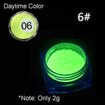 1 Box Neon Phosphor Powder Nail Glitter Powder 10 Colors Dust Luminous Pigment Fluorescent Powder Nail Glitters Glow in the Dark