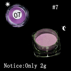 1 Box Neon Phosphor Powder Nail Glitter Powder 10 Colors Dust Luminous Pigment Fluorescent Powder Nail Glitters Glow in the Dark