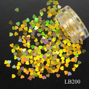 1Box Red Nail Glitter Flakes Love Heart Shape Slider Shining Sequins For Nail Art Paillette Manicure 3D Nails Decor LALB200-1000