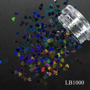 1Box Red Nail Glitter Flakes Love Heart Shape Slider Shining Sequins For Nail Art Paillette Manicure 3D Nails Decor LALB200-1000