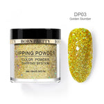 BORN PRETTY Holographic Dipping Nail Powder Glitter Without Lamp Dip Nail Powder Base Top Activator Nail Kit Nail Art Decoration