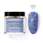 BORN PRETTY Holographic Dipping Nail Powder Glitter Without Lamp Dip Nail Powder Base Top Activator Nail Kit Nail Art Decoration