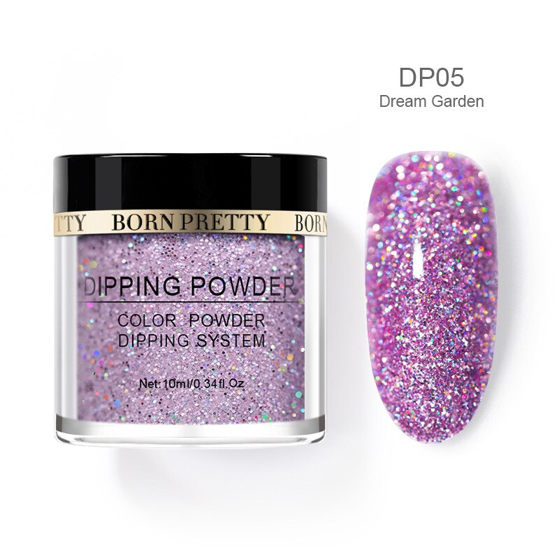 BORN PRETTY Holographic Dipping Nail Powder Glitter Without Lamp Dip Nail Powder Base Top Activator Nail Kit Nail Art Decoration