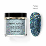 BORN PRETTY Holographic Dipping Nail Powder Glitter Without Lamp Dip Nail Powder Base Top Activator Nail Kit Nail Art Decoration